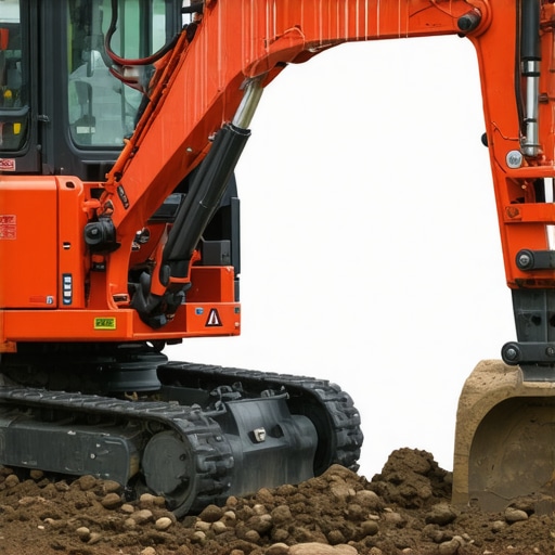 Close-up of high-tech trench shoring system equipped with sensors during heavy rain.