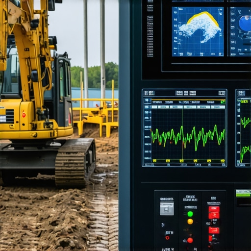 Operator monitoring advanced vacuum system with digital controls and live data in an underground excavation setting.