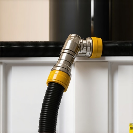 Close-up of ultrasonic sensors attached to vacuum hoses for leak testing in hydrovac operations.