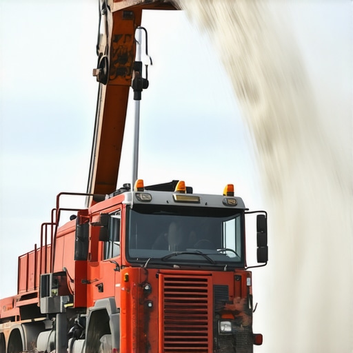 A hydrovac truck connected to a dewatering unit for separating solids and liquids on a construction site.